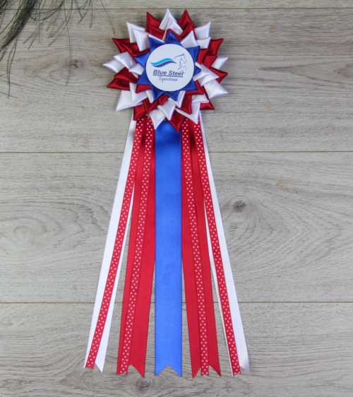 4 Tier Star Rosette Plain Ribbons