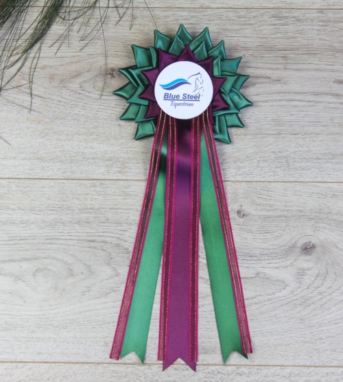 3 Tier Star Rosette Plain Ribbons